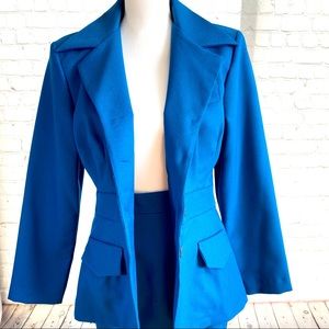 Vintage Alyn Paige 2pc Skirt Suit - Blue Teal